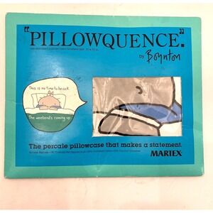 NEW Vtg 80s Sandra Boynton "No Time to be Sick" Pillowcase Martex Percale 180